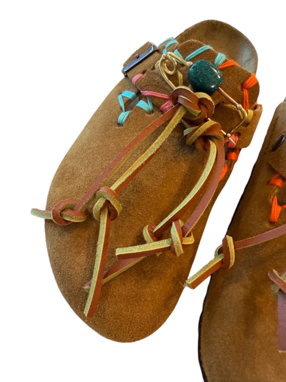 NWT Giovanni Gerosa Birkenstock Clogs in Cognac Size 38 Narrow - Picture 3 of 10